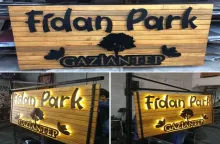 Işıklı Ahşap Tabela